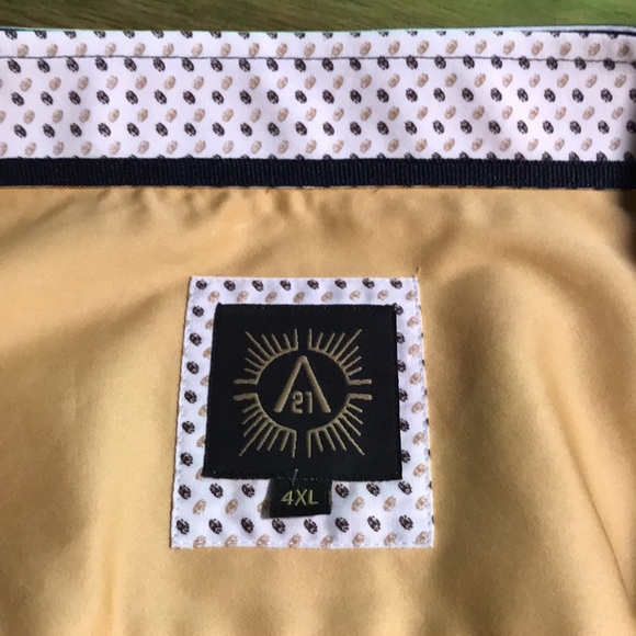 Men’s Avenue 21 men’s gold button down shirt. NWT - Picture 8 of 10